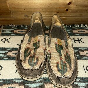 Twisted X Cactus Pattern Loafers